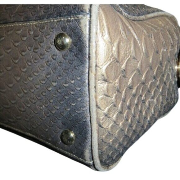 Coach 2015 Mini Rowan Baby Bennett Metallic Gold Python Leather Crossbody - Picture 11 of 12